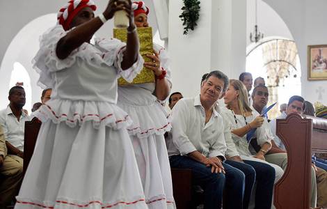 Le Président Santos à Buenaventura